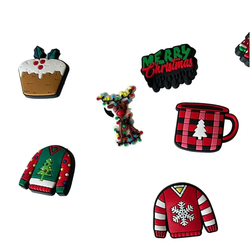 NEW Christmas Sweater SHOE CHARMS 10pc for Croc Shoes Zippers Knome Stockings